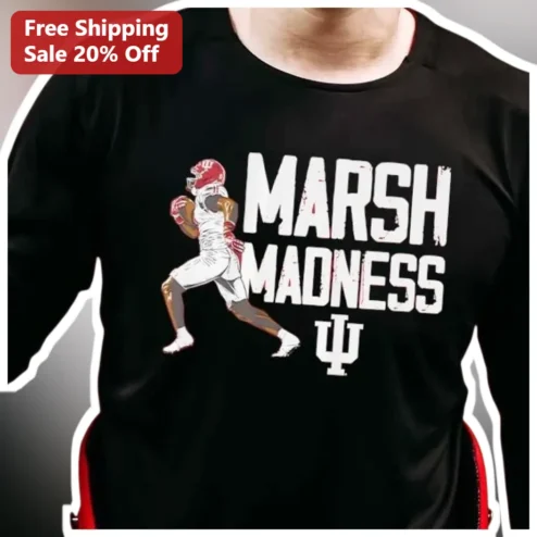 Marsh Madness Tee Indiana Hoosiers Football Marshall Henderson Vintage Distressed Graphic Shirt for Men Women