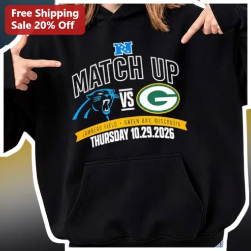 MATCH UP Hoodie Custom NFL Game Day Apparel Panthers vs Packers Football Fan Gift available at our Chicago, Illinois warehouse