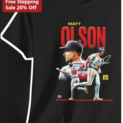Matt Olson #28 Atlanta Braves Signature Graphic Tee Men's Baseball Fan Apparel