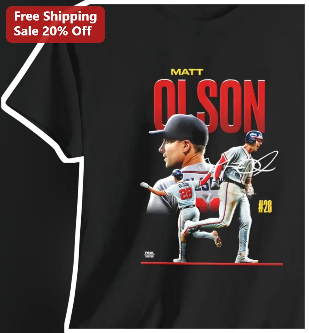 Matt Olson #28 Atlanta Braves Signature Graphic Tee Men's Baseball Fan Apparel