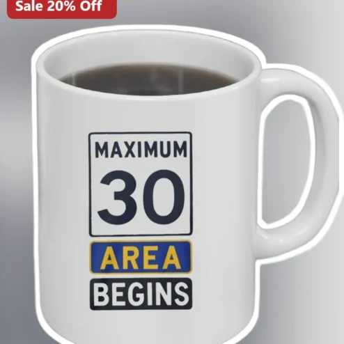 Maximum 30 Area Begins Mug Toronto Speed Limit Sign Gift for Locals