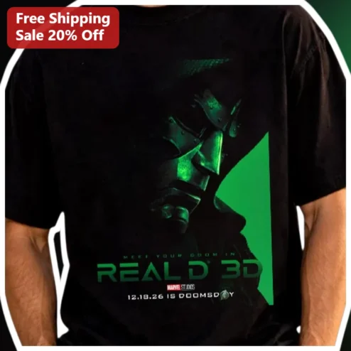 Meet Your Doom In Real D 3D Graphic Tee Doctor Doom Doomsday Shirt