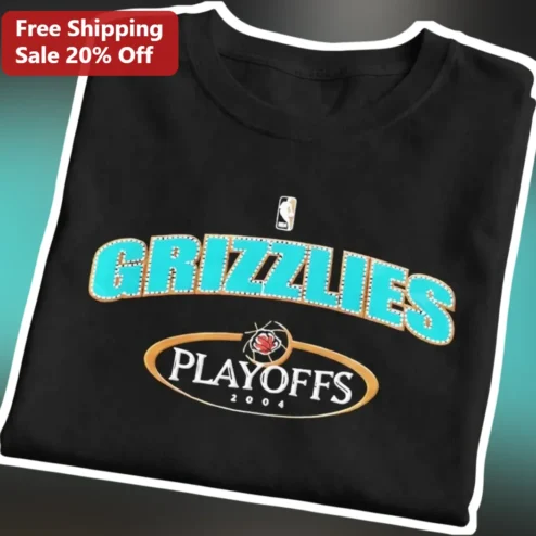 Memphis Grizzlies Playoffs 2004 Vintage Tee Retro NBA Basketball Fan Shirt