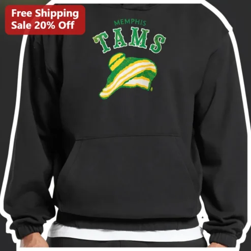 Memphis Tams Hoodie Vintage ABA Basketball Retro Collegiate Pullover
