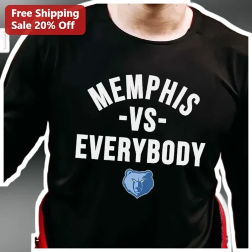 Memphis Vs Everybody Long Sleeve Tee Memphis Tigers Fan Gear Athletic Shirt