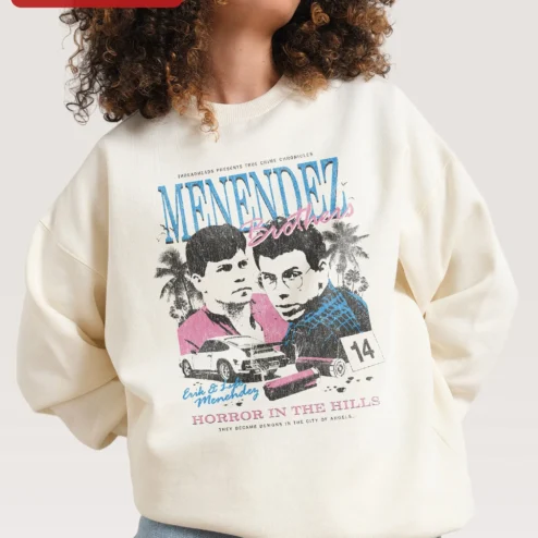Menendez Brothers Horror In The Hills Sweatshirt True Crime Vintage Graphic Crewneck