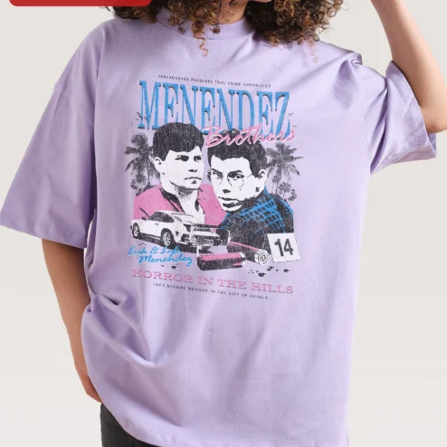 Menendez Brothers True Crime Chronicles Horror in the Hills Graphic Tee