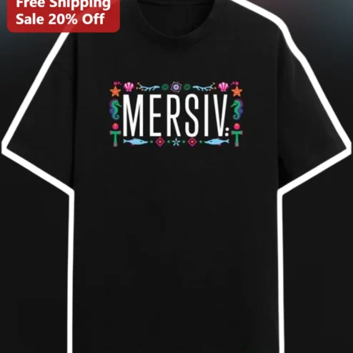 Mermaid Decorative Border Graphic Tee for Women Ocean Lovers