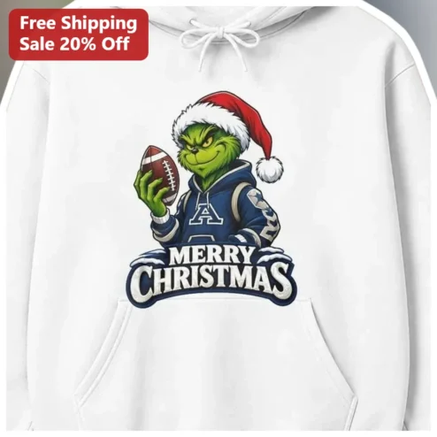 Merry Christmas Hoodie The Grinch Alabama Football Fan Holiday Sweatshirt Gift