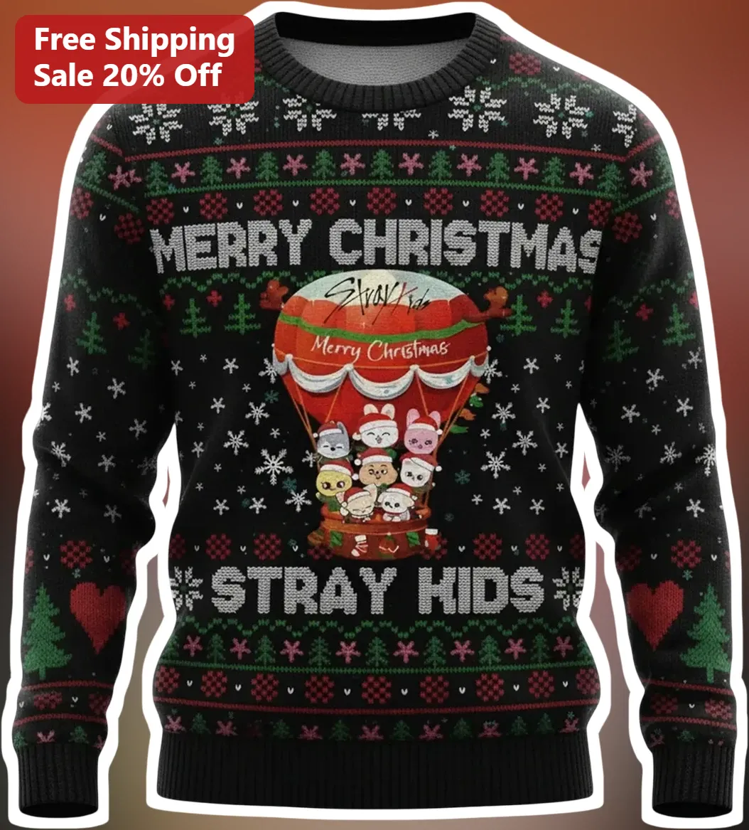 Merry Christmas Stray Kids Ugly Sweater Kpop Holiday Gift for STAY Fans