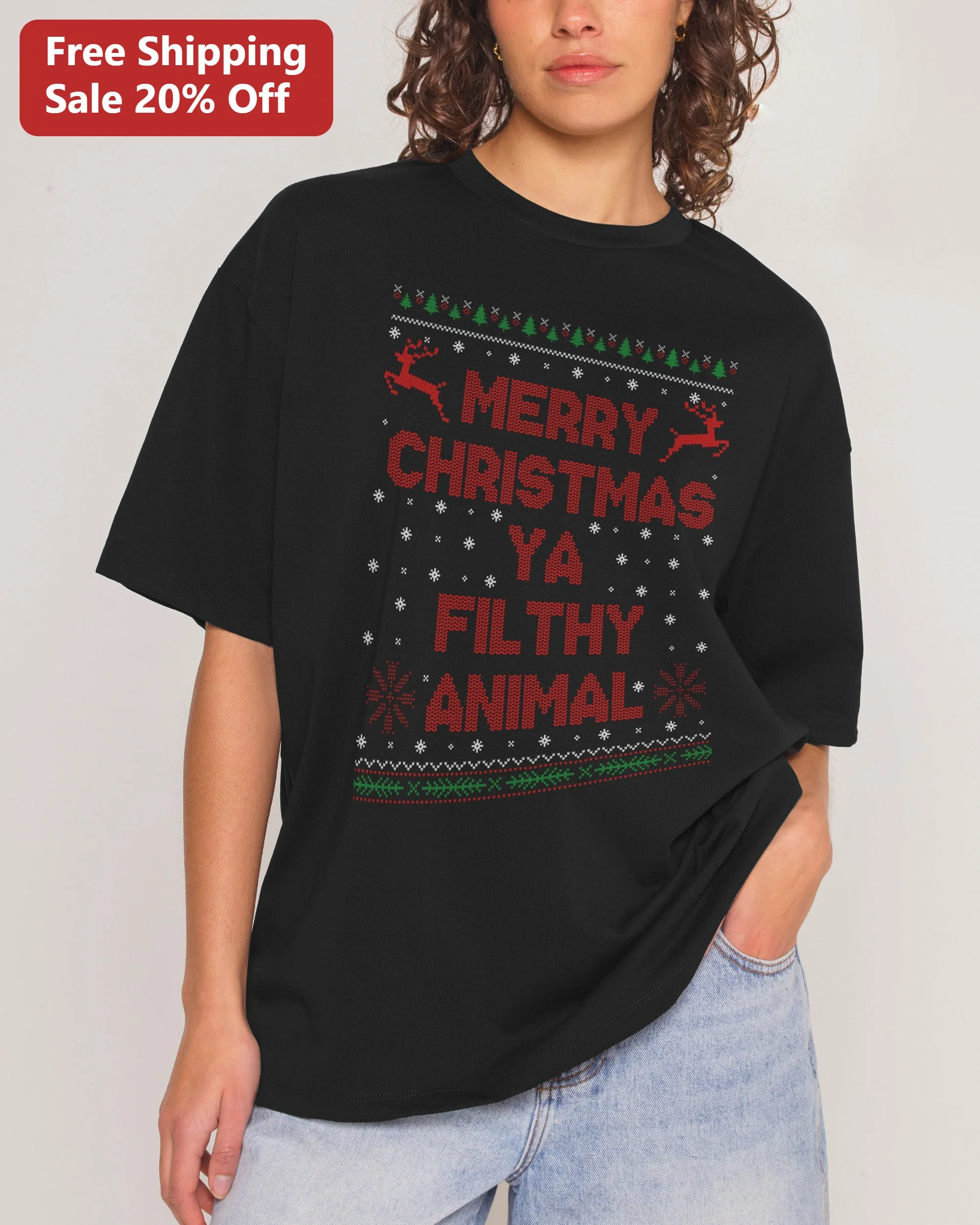 Merry Christmas Ya Filthy Animal Tee Home Alone Funny Holiday Graphic Shirt Gift