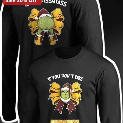 Merry Kissmyass Long Sleeve Shirt Funny Christmas Grinch Holiday Gift