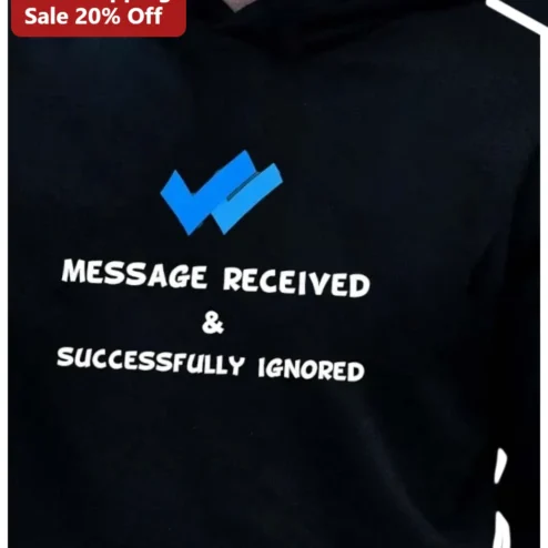 Message Received Successfully Ignored Hoodie Funny Sarcastic Introvert Gift