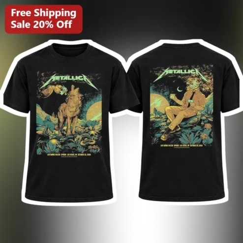Metallica Life Burns Faster Sphere Las Vegas Tee October 22 2026 Concert Merch
