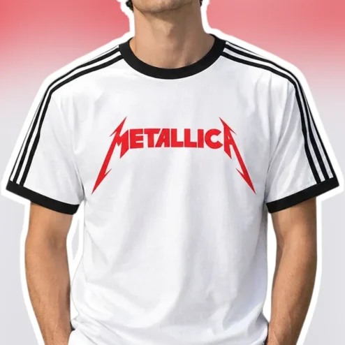 Metallica Tee Vintage Style Ringer T-Shirt Heavy Metal Band Merch Gift for Rock Fans