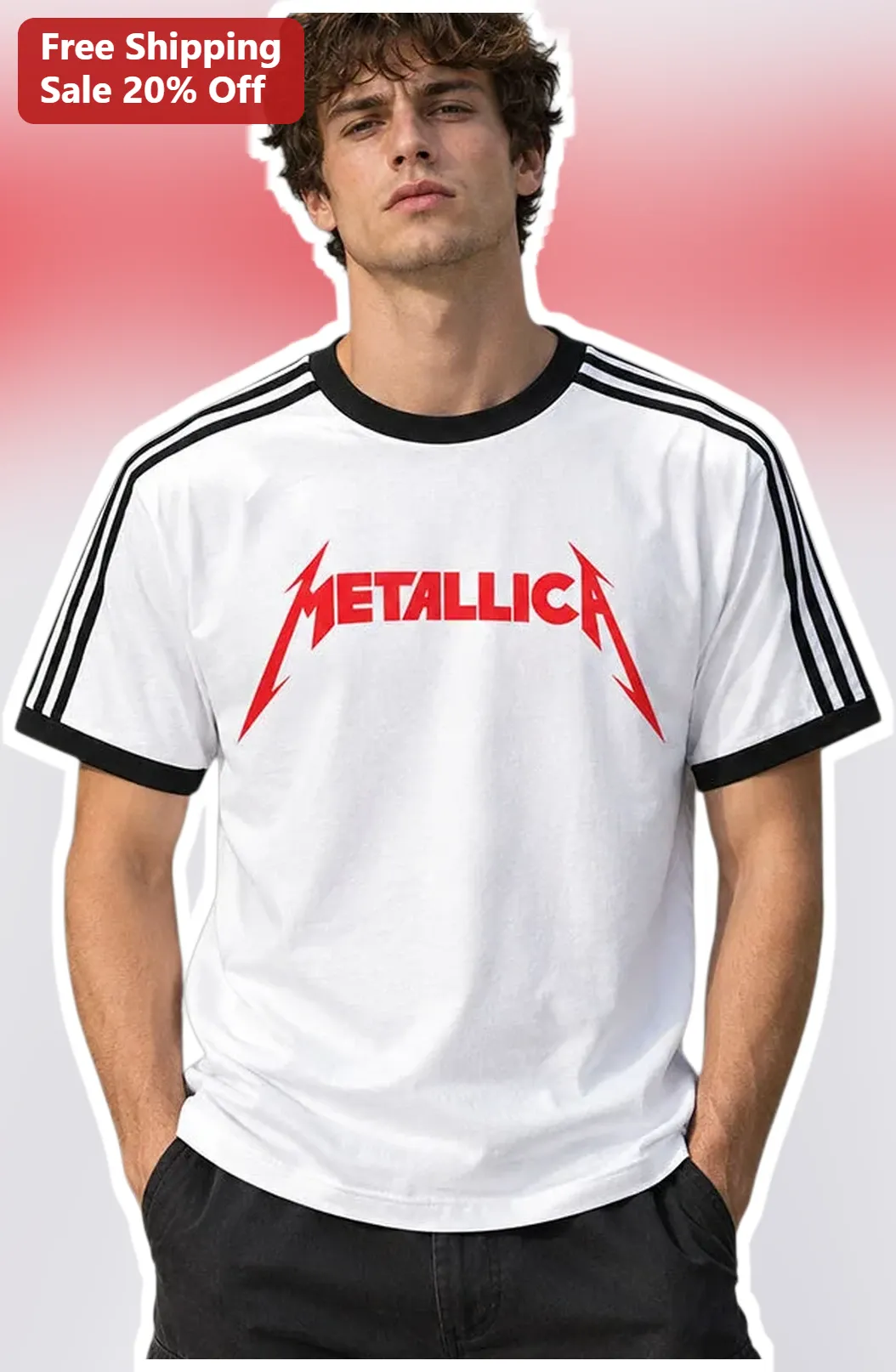Metallica Tee Vintage Style Ringer T-Shirt Heavy Metal Band Merch Gift for Rock Fans