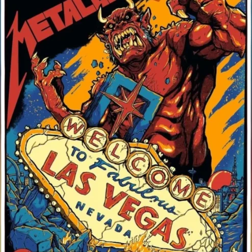 Metallica Welcome To Fabulous Nevada Poster Heavy Metal Band Wall Art Print