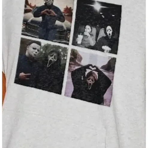Michael Myers Ghostface Horror Couple Graphic Tee Funny Halloween Shirt