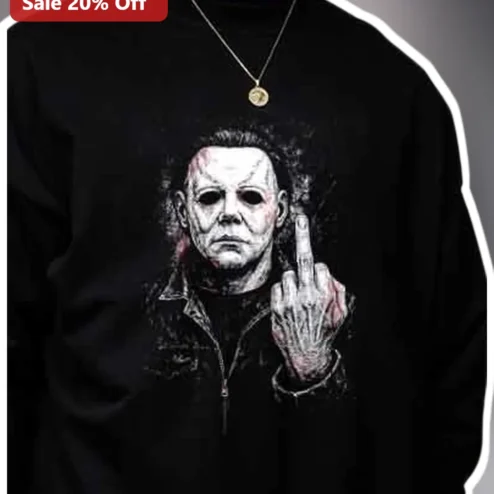 Michael Myers Sweatshirt Halloween Horror Movie Slasher Villain Graphic Crewneck for Men Women