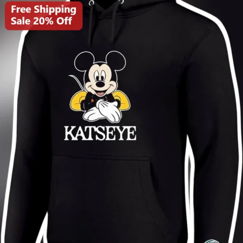 Mickey Mouse Hoodie with Butterfly Wings Black Pullover for Disney Fans and K-pop Enthusiasts