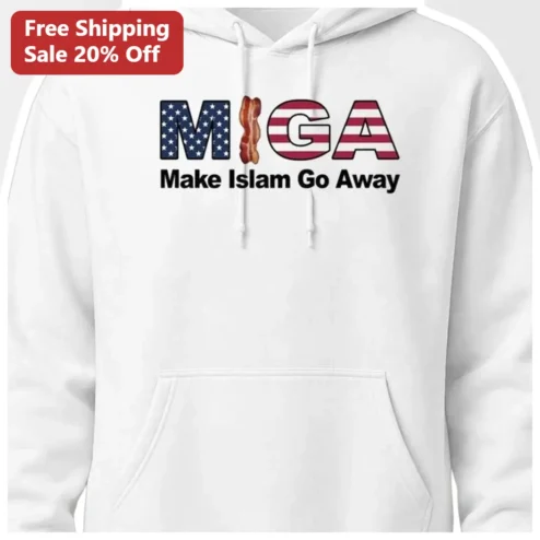 MIGA Make Islam Go Away Hoodie Political Satire Graphic Sweatshirt