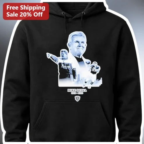 Mike Ditka 1939-2026 Memorial Hoodie Chicago Bears Legend Da Coach Tribute Apparel