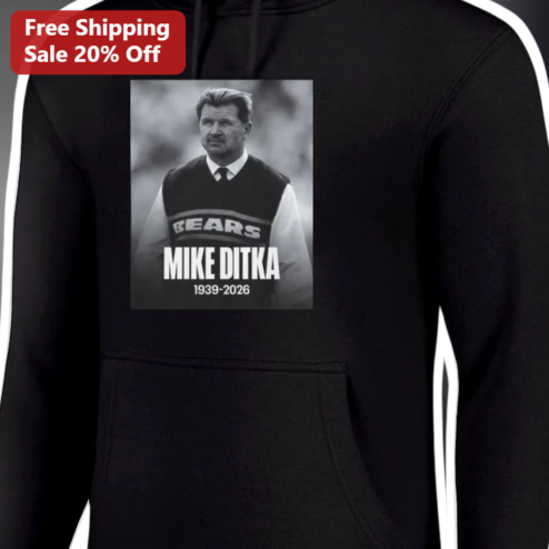 Mike Ditka Bears Memorial Hoodie 1939-2026 Chicago NFL Legend Tribute Sweatshirt