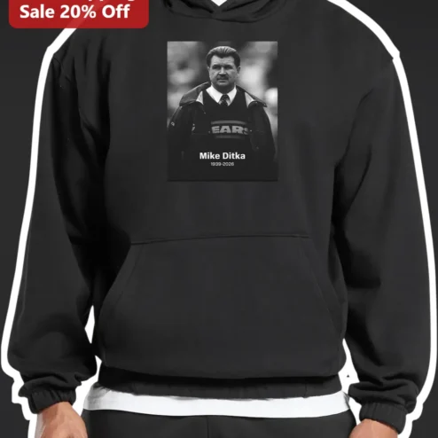 Mike Ditka Memorial Hoodie Chicago Bears Legend Tribute Apparel