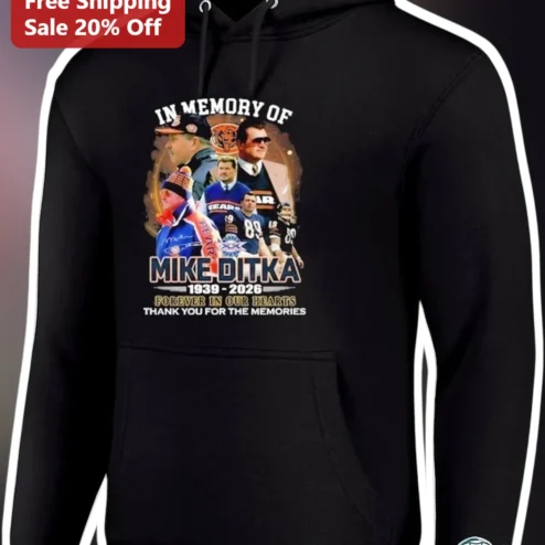 Mike Ditka Memorial Hoodie In Memory Of Forever In Our Hearts Chicago Bears Legend Tribute Apparel