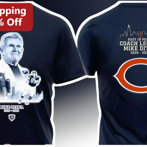 Mike Ditka Rest In Peace Coach Legend Memorial Tribute Tee
