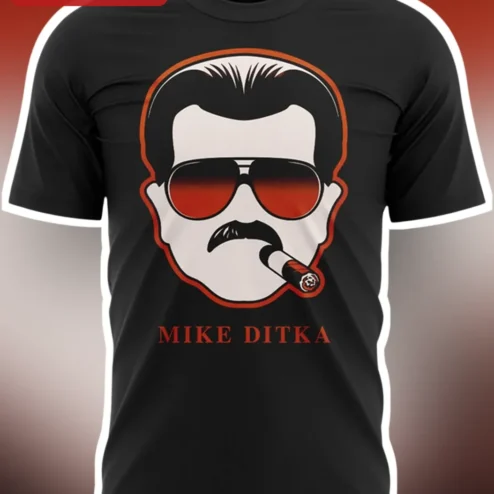 Mike Ditka Tee Chicago Bears Legend Sunglasses Mustache Cigar Graphic Shirt Unisex Fan Gift