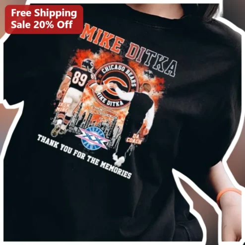 Mike Ditka Thank You For The Memories Tee Vintage Chicago Bears NFL Football Coach Gift