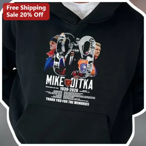 Mike Ditka Thank You For The Memories Tribute Hoodie Chicago Bears Legend Memorial Gift