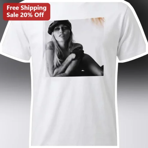Miley Cyrus Tee Monochrome Portrait Graphic T-Shirt Hannah Montana Fan Merch Unisex