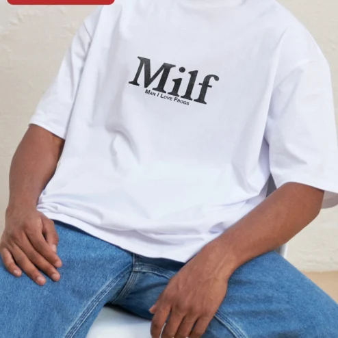 Milf Man I Love Frogs Tee Funny Frog Lover Gift Novelty Graphic T-Shirt for Men
