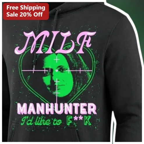 MILF Manhunter I'd Like To F**k Graphic Hoodie Adult Novelty Streetwear