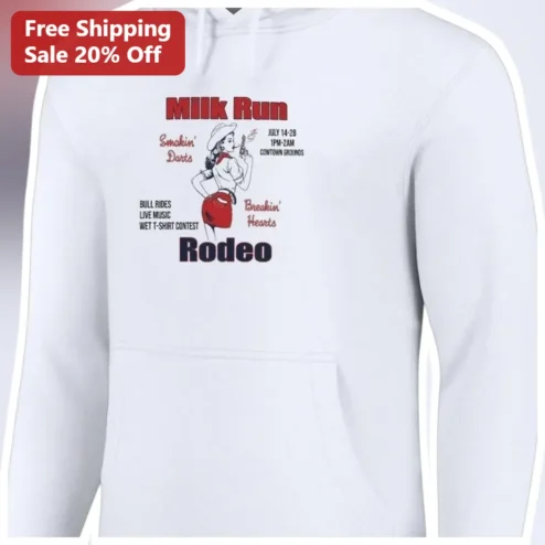 Milk Run Rodeo Smokin Darts Breakin Hearts Hoodie Vintage Western Pin Up Cowgirl Graphic Sweatshirt for Women Men