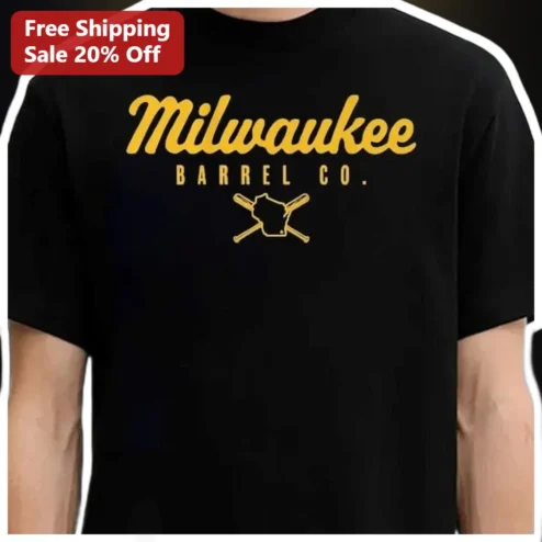 Milwaukee Barrel Co. Vintage Baseball Tee Wisconsin Sports Shirt for Men Women Gift