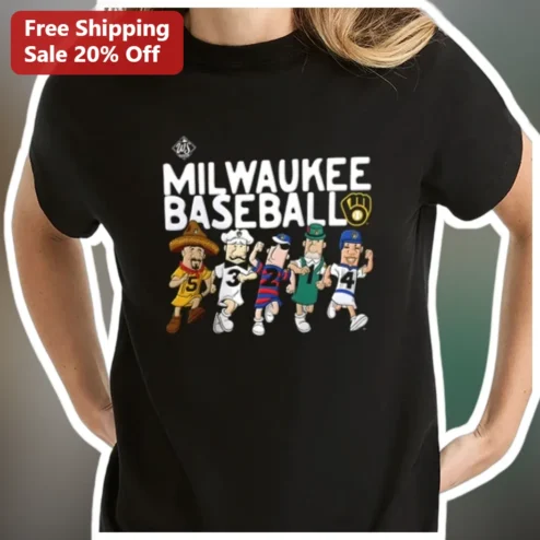 Milwaukee Baseball Mascots Retro Graphic Tee for Fans