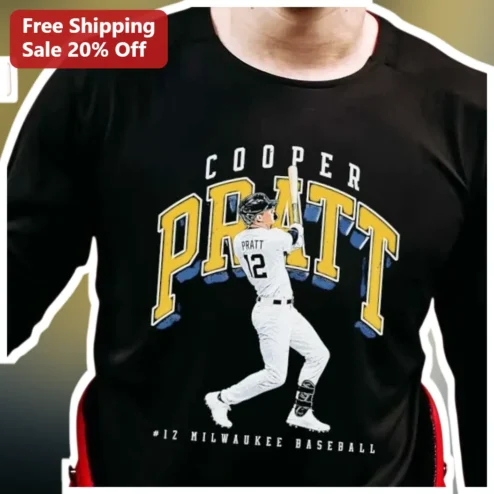 Milwaukee Baseball Tee Cooper Pratt Fan Gift Black Graphic T-Shirt for Men Women