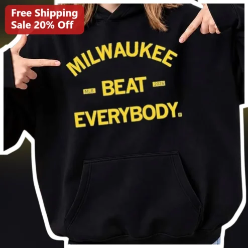 Milwaukee Beat Everybody Hoodie Black Men Sports Fan Gift Pullover