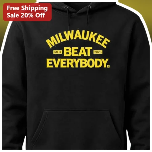 Milwaukee Beat Everybody Hoodie Vintage Distressed Baseball Fan Gear Pullover