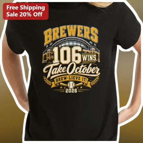 Milwaukee Brewers Wins Take October Brew-lieve It Graphic Tee