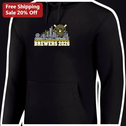 Milwaukee Brewers 2026 Hoodie Baseball Fan Pullover Sweatshirt