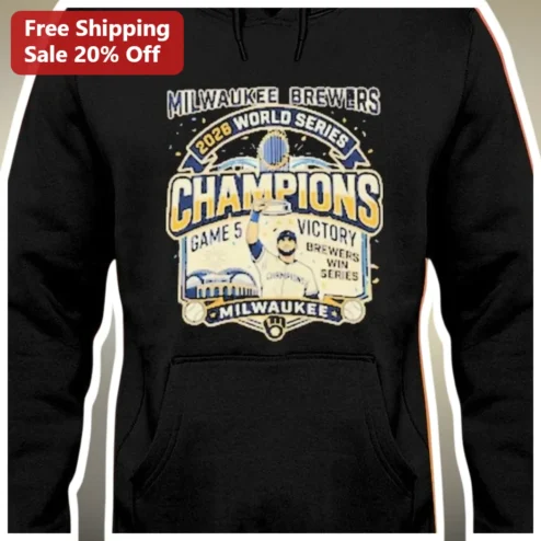 Milwaukee Brewers 2026 World Series Champions Game 5 Victory Vintage Hoodie
