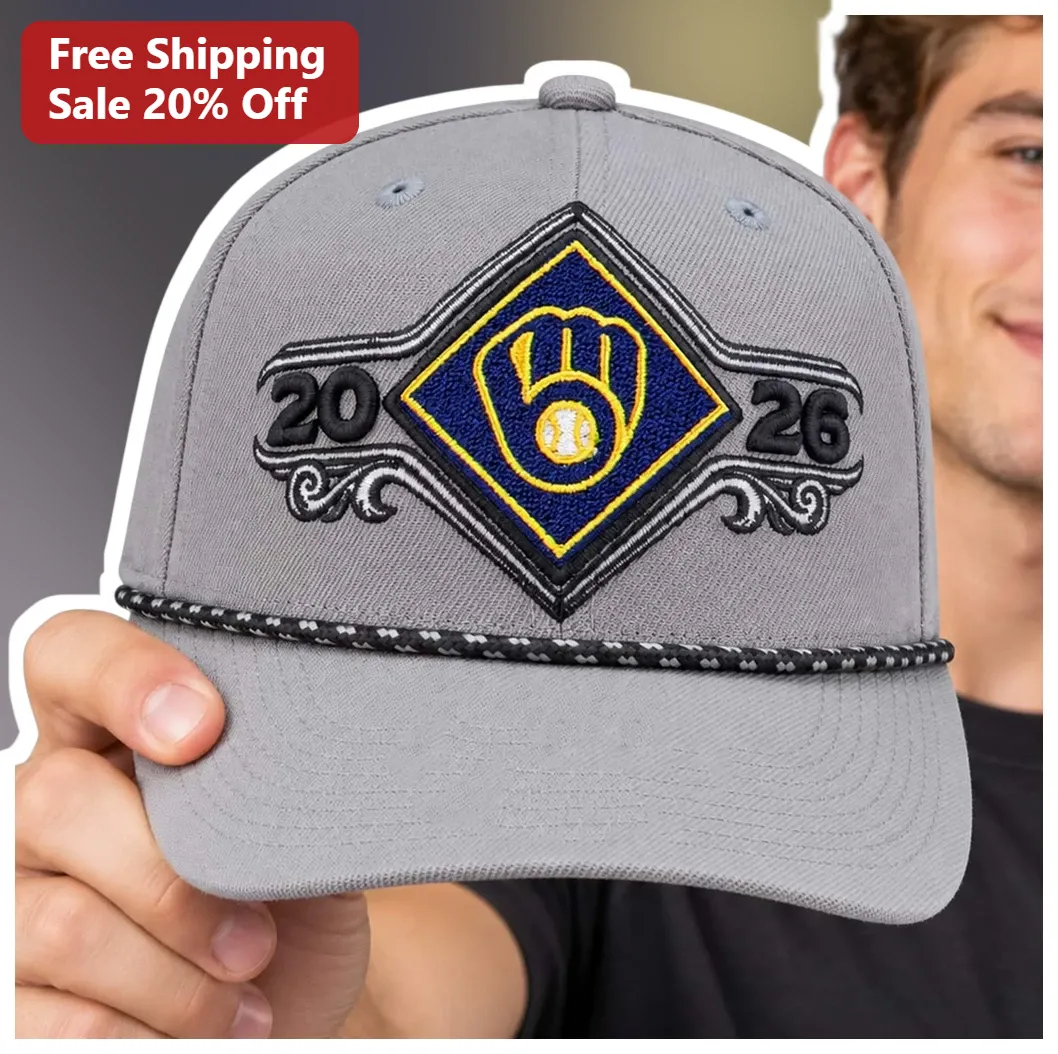 Milwaukee Brewers Baseball Cap 2026 Fan Gear Embroidered Logo Hat
