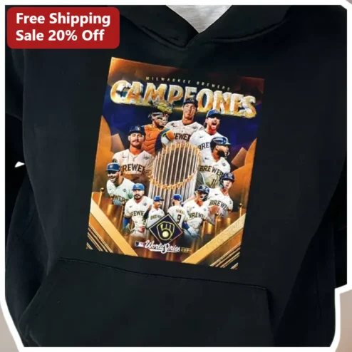 Milwaukee Brewers Campeon World Series Hoodie 2026 Champions Merch