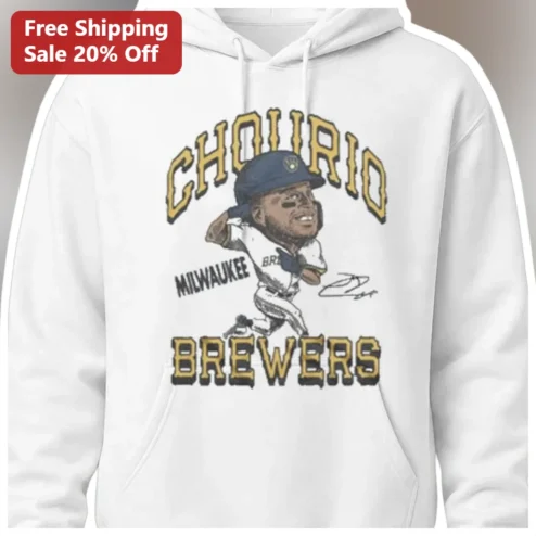 Milwaukee Brewers Hoodie Christian Yelich Caricature Pullover Baseball Fan Gift