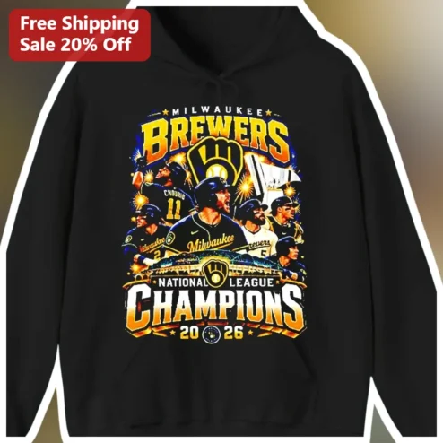 Milwaukee Brewers National League Champions 2026 Hoodie Christian Yelich Fan Gear