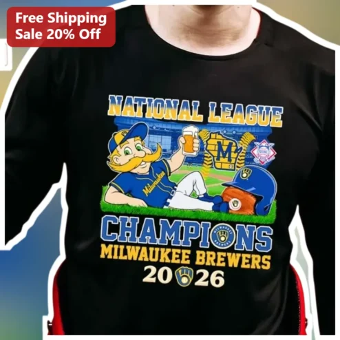 Milwaukee Brewers National League Champions 2026 Long Sleeve Shirt Bernie Brewer Fan Gift